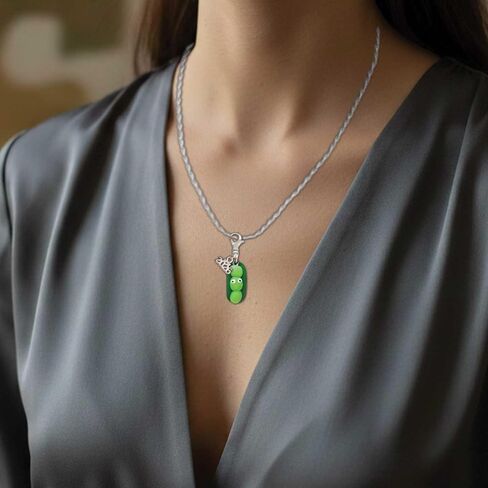 مجوهرات ديلايت فيمو كلاي ثلاث بازلاء في جراب - مشبك مطلي بالفضة على سحر مع ميني 2026 in Kuwait