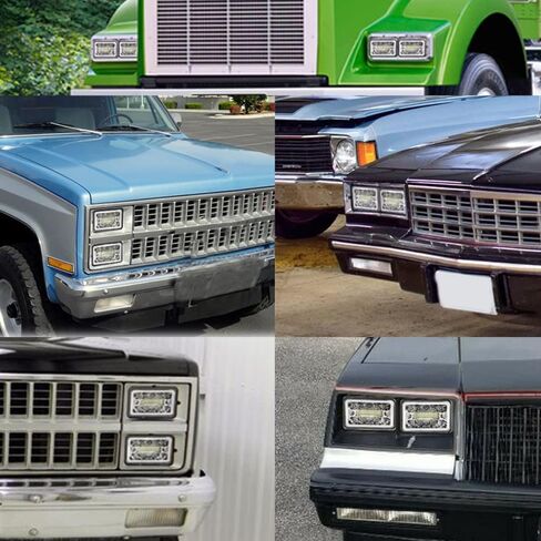 4 قطع مصابيح أمامية LED مقاس 4 × 6 بوصة متوافقة مع شيفروليه تشيفي C4500 C5500 كودياك، شعاع مستطيل مختوم DRL ضوء إشارة الانعطاف استبدال H4651 H4652 H4656 H4666 H6545 H4668 H4642 Light in Kuwait