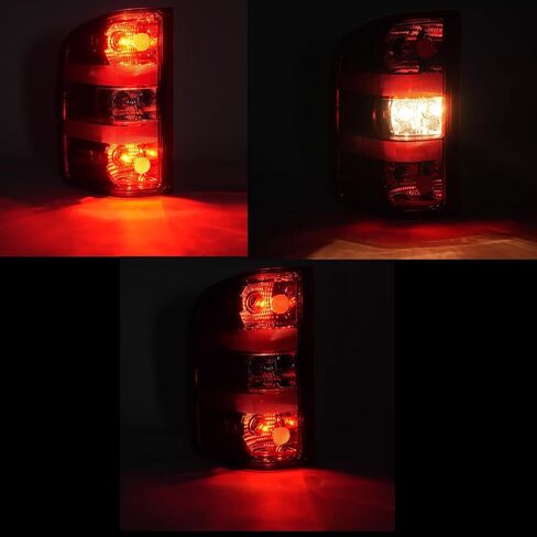 Black Amber Headlights Tail Lights Assembly Combo Compatible with 2008 2009 2010 2011 2013 Chevy Silverado Head Lights Rear Rear Brake Lamp, Factory Style in Saudi Arabia