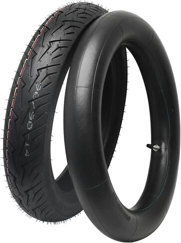 80/90-17 Motorcycle Tire with 2.50/2.75-17 Inner Tube - 17" Front Street Tire for Dirt Pit Bike, Scooter, Trails, Cruiser, Sport Motorcycle - 6PR Load Range C, 419 lbs Max Load in Kuwait