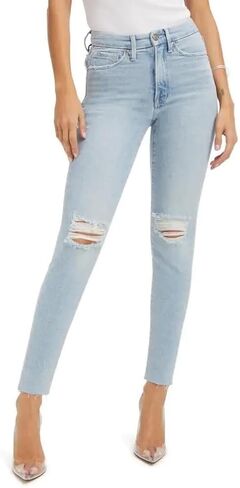 Good American Good Legs Ripped Crop Skinny Jeans in Indigo Size 6/28, Blue in Saudi Arabia