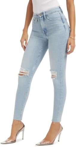 Good American Good Legs Ripped Crop Skinny Jeans in Indigo Size 6/28, Blue in Saudi Arabia