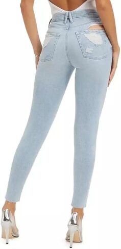 Good American Good Legs Ripped Crop Skinny Jeans in Indigo Size 6/28, Blue in Saudi Arabia