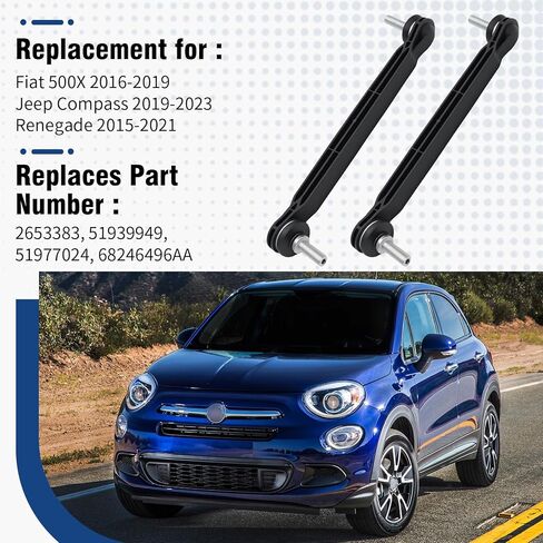 68246496AA Stabilizer Link Set, Replacement for Fiat 500X 2016-2019, Replacement for Jeep Compass 2019-2023, Replacement for Renegade 2015-2021 in Saudi Arabia
