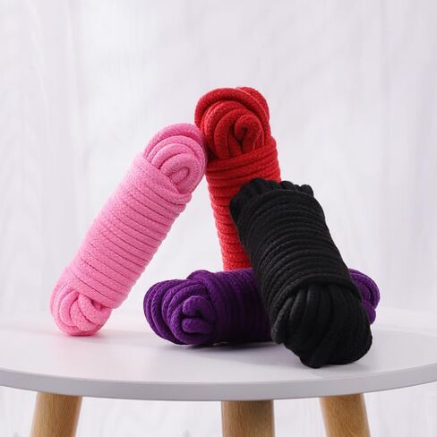 4 Roll Cotton Rope, BetterJonny 32 Feet / 10 m Soft Cotton Rope,Multipurpose Long Soft Braided Craft String for Wall Hanging, Plant Hangers, Knitting, DIY in Saudi Arabia