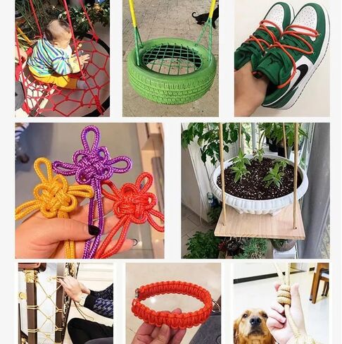 4 Roll Cotton Rope, BetterJonny 32 Feet / 10 m Soft Cotton Rope,Multipurpose Long Soft Braided Craft String for Wall Hanging, Plant Hangers, Knitting, DIY in Saudi Arabia