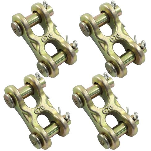 Litoexpe 4 حزم 1/2 بوصة رابط إصلاح سلسلة الأمان، G70 سبائك الصلب وصلة سلسلة Clevis مزدوجة، حمل عمل 11300 رطل in Saudi Arabia