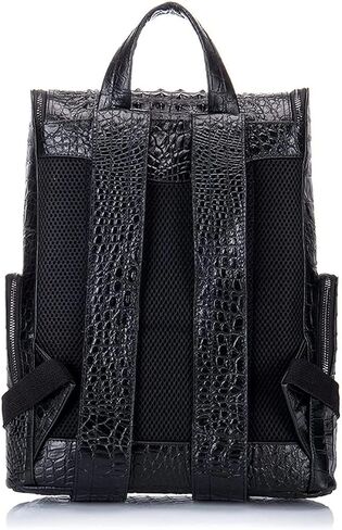 Croc Design Men's Leather Backpack | Stylish | FR Fashion Co. in Saudi Arabia