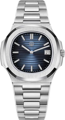 watchdives 41mm Business Men's Watch WD0013 Octagonal 745 Movt Quartz Analog Luxury Watches for Men Luminous Sapphire Crystal, 80M Water Resistant in Kuwait