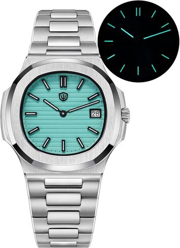 watchdives 41mm Business Men's Watch WD0013 Octagonal 745 Movt Quartz Analog Luxury Watches for Men Luminous Sapphire Crystal, 80M Water Resistant in Saudi Arabia