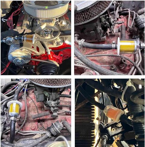 3/8Inch (10MM) ID Fuel Line kits,6Ft Fuel Line&2Pcs Gas Inline Fuel Filter Fits 3/8inch&4 Pcs Mini Adjustable Fuel Hose Clamps for Motorcycles,ATV,Lawn Mowers,Small Tractors Garden Tillers in Kuwait