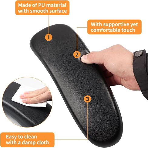 استبدال مسند ذراع كرسي المكتب، أغطية وسائد ذراع كرسي البولي يوريثان متوافقة مع كرسي هيرمان ميلر الكلاسيكي إيرون، زوج واحد in Kuwait