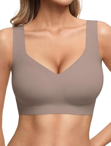 Bras for Women No Underwire Seamless Pullover Bras Wireless Full Coverage T Shirt Bralettes Wide Straps Sleep Everyday Bra in Saudi Arabia