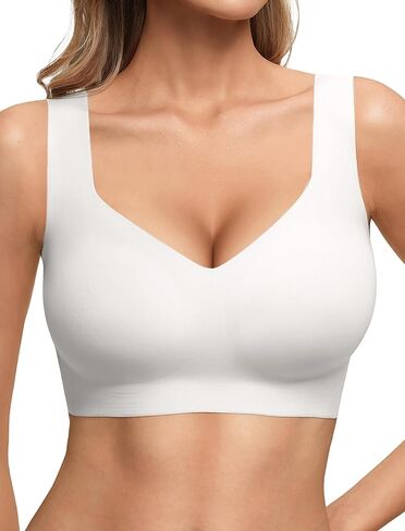 Bras for Women No Underwire Seamless Pullover Bras Wireless Full Coverage T Shirt Bralettes Wide Straps Sleep Everyday Bra in Saudi Arabia