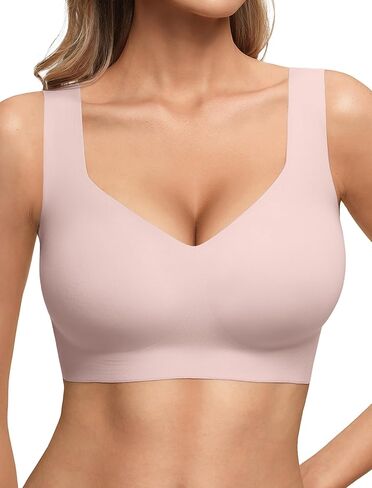 Bras for Women No Underwire Seamless Pullover Bras Wireless Full Coverage T Shirt Bralettes Wide Straps Sleep Everyday Bra in Saudi Arabia