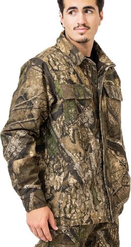Realtree Camo Farm Hand Men's Insulated Canvas Duck Work Hunting Jacket in Saudi Arabia