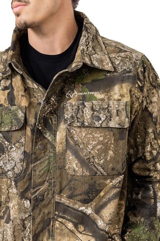 Realtree Camo Farm Hand Men's Insulated Canvas Duck Work Hunting Jacket in Saudi Arabia