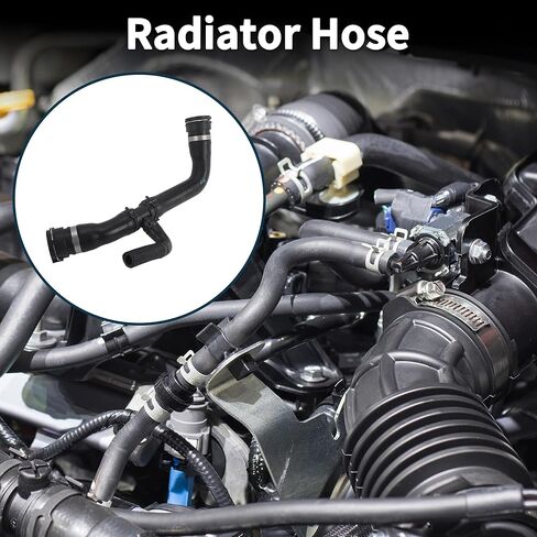 Radiator Hose Heater Hose No.7L8121051H for Audi Q7 3.0L 2011-2015 Rubber Downpipe Black 1 Pc in Saudi Arabia