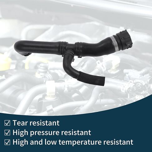 Radiator Hose Heater Hose No.7L8121051H for Audi Q7 3.0L 2011-2015 Rubber Downpipe Black 1 Pc in Saudi Arabia