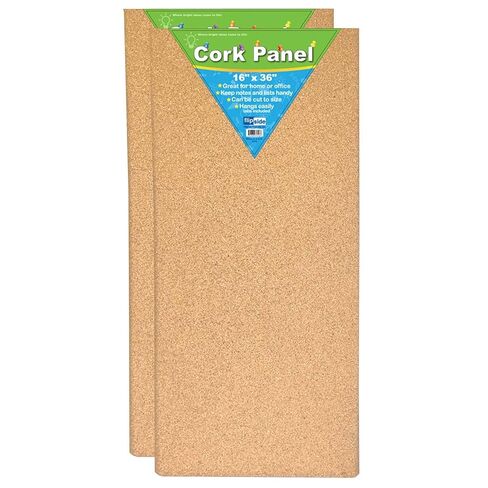Flipside Products Cork Panel, 16" x 36", Pack of 2 in Saudi Arabia