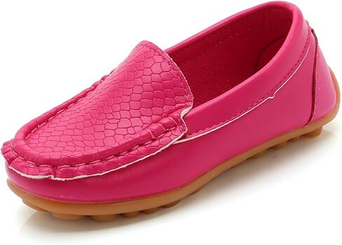 WUIWUIYU Boy's Girl's Slip-on Loafers Flats Oxford Shoes Solid Color Mocassins House Shoes in Kuwait