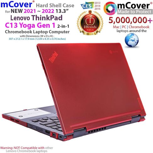 mCover Case Compatible for 2021~2022 13.3" Lenovo ThinkPad C13 Yoga Gen 1 Convertible 2-in-1 Laptop Computers ONLY (NOT Fitting Other Lenovo ThinkPad Models) - Aqua in Saudi Arabia