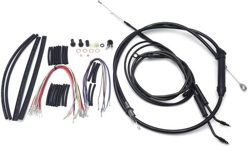 16 بوصة مجموعة كابل المقود الممتد مجموعة خط الفرامل الكروم Extensuin متوافق مع 2000-2006 H-D Softail Model Apes in Kuwait