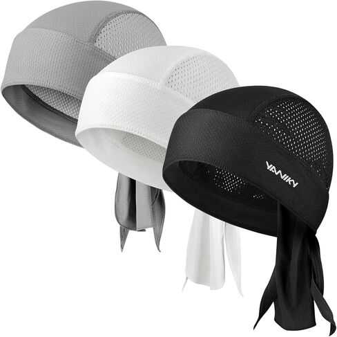Do rag Bandanas للرجال، قبعات جمجمة قابلة للتنفس، خرق الندى للنساء، أغطية رأس تبريد، بطانة خوذة تبريد Durag in Saudi Arabia