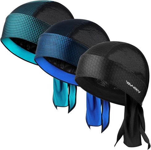 Do rag Bandanas للرجال، قبعات جمجمة قابلة للتنفس، خرق الندى للنساء، أغطية رأس تبريد، بطانة خوذة تبريد Durag in Saudi Arabia