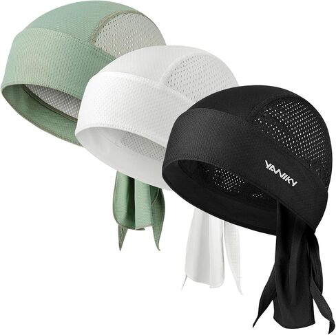 Do rag Bandanas للرجال، قبعات جمجمة قابلة للتنفس، خرق الندى للنساء، أغطية رأس تبريد، بطانة خوذة تبريد Durag in Saudi Arabia
