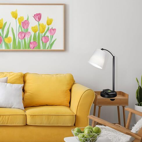 مصباح مكتب LED مظلل من OttLite Good Housekeeping مع وسادة شحن لاسلكية - مصمم لتقليل إجهاد العين - ظل قابل للتعديل، لمبة ClearSun LED قابلة للاستبدال، صياغة، إضاءة للقراءة، مصباح مكتب in Saudi Arabia