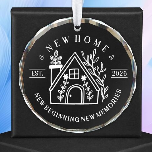 New Home Gift Ideas Housewarming Gifts for Couples Glass Ornament New House 2026 Housewarming Gifts First House Ornament 2026 in Kuwait