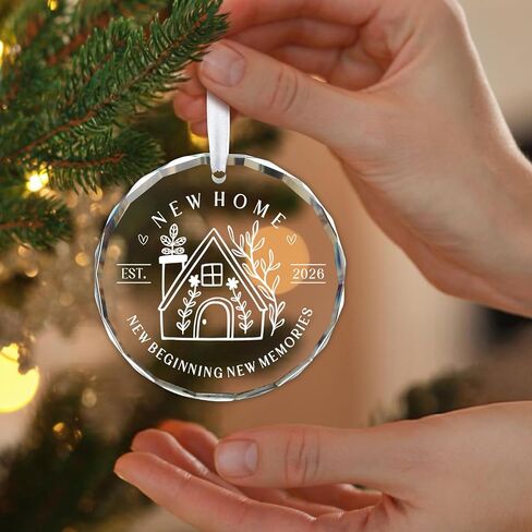 New Home Gift Ideas Housewarming Gifts for Couples Glass Ornament New House 2026 Housewarming Gifts First House Ornament 2026 in Kuwait