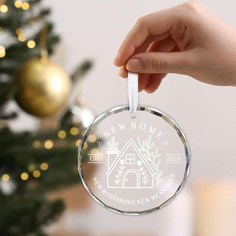 New Home Gift Ideas Housewarming Gifts for Couples Glass Ornament New House 2026 Housewarming Gifts First House Ornament 2026 in Kuwait