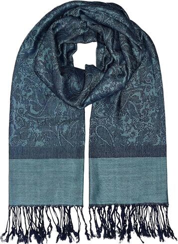Pashmina Wraps for Women Paisley Pattern Pashmina Rave Scarf Pashmina Shawl with Fringes in Saudi Arabia