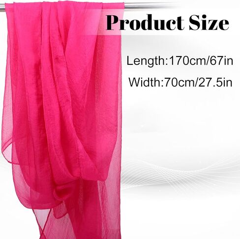 Yolev Chiffon Shawl Wraps for Evening Dresses Soft Silky Womens Scarf Shawl Hot Pink Dress Scarf for Women Wedding Evening Bridal Prom Travel Beach Wrap Scarves in Saudi Arabia