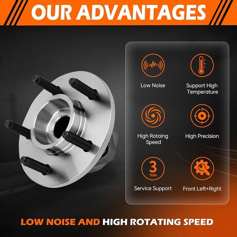 GAHA 515029 Front Wheel Hub and Bearing Assembly Compatible for Ford 4x4 4WD F-150 2000-2004/F-150 Heritage 2004 Wheel Bearing Hub Assembly 5 Lugs in Kuwait