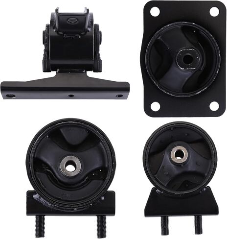 4 قطع حامل محرك المحرك ومجموعة ناقل الحركة متوافقة مع سوزوكي SX4 2.0L FWD 2007 2008 2009 ناقل الحركة التلقائي - يستبدل OEM#11710-80J00 11720-80J00 11610-80J00 11620-80J00 in Kuwait