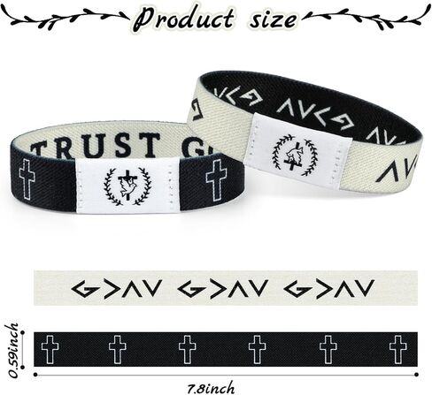 Bible Verse Bracelets, 2PCS Christian Bracelets, Elastic Jesus Bracelet with NFC Scan for Women Men Teens Gifts in Kuwait