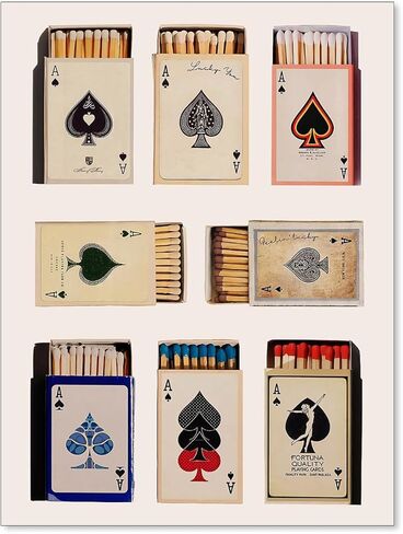 Ace of Spades Playing Card Poster Fashion Poker Canvas Wall Art Vintage Minimalist Prints Modern Trendy Bar Cart Wall Decor for Dorm Room Bedroom 12X16 inch Unframed in Saudi Arabia