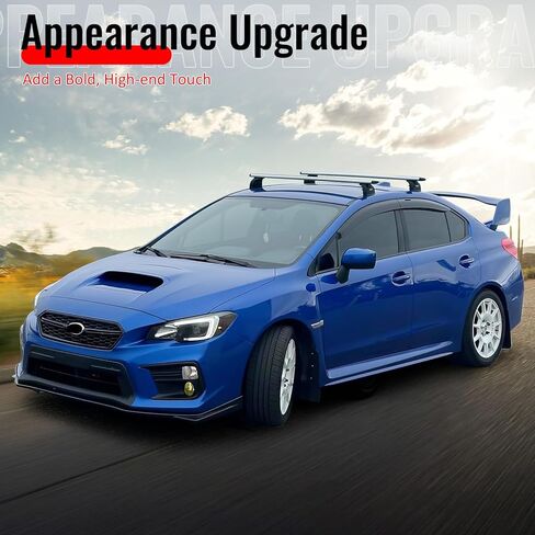 حافة ممتصة للصدمات الأمامية من IKON MOTORSPORTS، متوافقة مع 2018-2021 Subaru WRX & STI، نمط STI غير مطلي باللون الأسود من بلاستيك ABS البلاستيكي لسد الهواء وواقي الذقن 3 قطع in Saudi Arabia