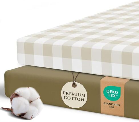 Pobibaby - 2 Pack Premium Fitted Baby Boy Crib Sheets for Standard Crib Mattress - Ultra-Soft Jersey Knit, Safe and Snug, and Stylish Ocean Crib Sheet (Gone Fishing) in Kuwait