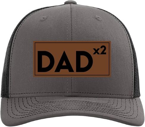 Dad of 2 Hat, Custom Dad Hat X2, Father's Day Gift, Pregnancy Announcement Gift, Adjustable Hat for Dad of Two (Charcoal Black) in Saudi Arabia
