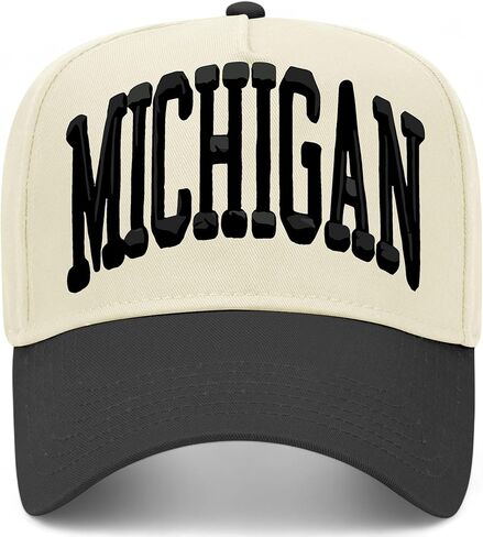 Michigan Collegiate Vintage Trucker Hat | MI | Premium Adjustable Snapback Baseball Hat for Men & Women in Saudi Arabia