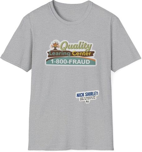 Quality Learning Center 1-800-FRAUD Logo T-Shirt in Saudi Arabia