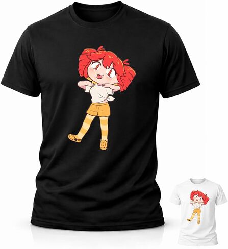 Kasane Teto T Shirt White Or Black Tee, Cute Chibi Anime Character Graphic Tee for Men in Kuwait