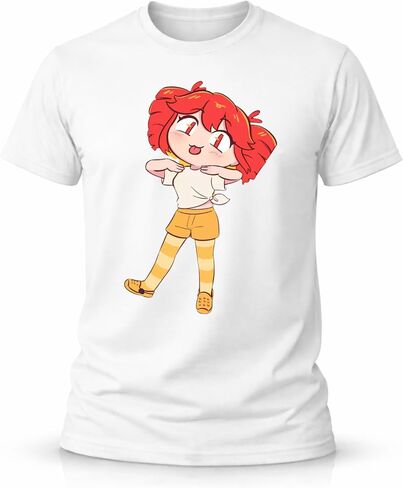 Kasane Teto T Shirt White Or Black Tee, Cute Chibi Anime Character Graphic Tee for Men in Kuwait