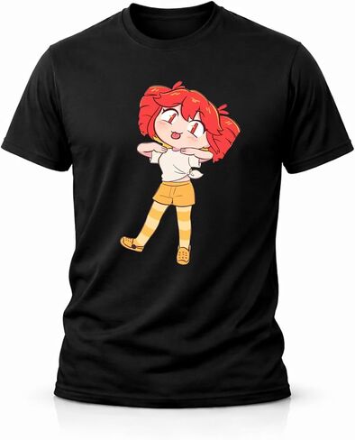 Kasane Teto T Shirt White Or Black Tee, Cute Chibi Anime Character Graphic Tee for Men in Kuwait