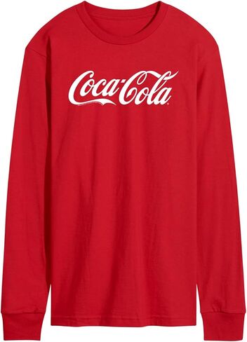 كوكا كولا - شعار أبيض - تي شيرت برسومات بأكمام طويلة للرجال in Kuwait