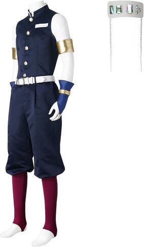 Mens Uzui Cosplay Costume Headwear Set Halloween Party Outfit Uniform Full Set in Saudi Arabia